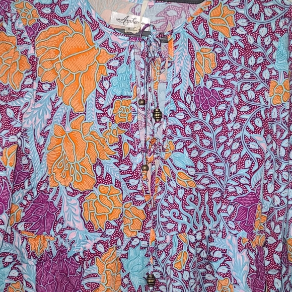 New Arnhem Sinta Magenta Tunic Mini Dress 8 S pink - Picture 15 of 16